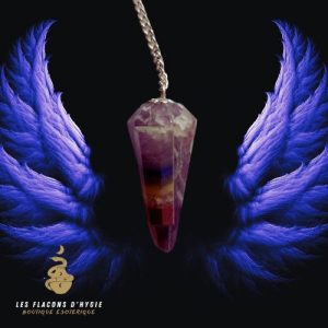 Pendule facetté améthyste & 7 chakras