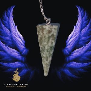 Pendule facetté agate mousse