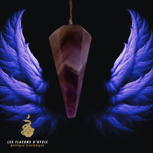 Pendule facette amethyste chevron