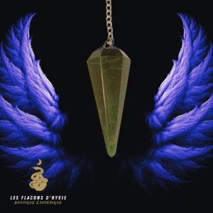 Pendule facetté jade vert