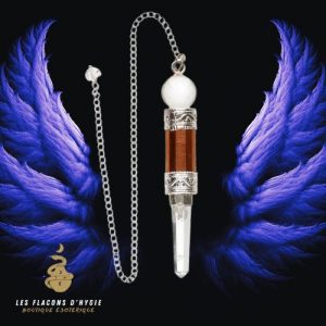 Pendule générateur de cuivre cristal de roche