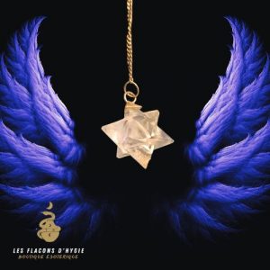 Pendule merkaba cristal de roche