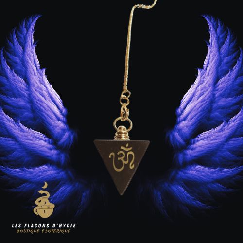 Pendule triangle vert pentacle