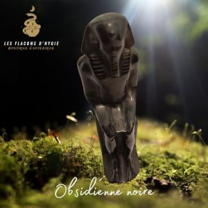 Pharaon egyptien obsidienne noire