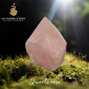 Pierre brute semi-polie quartz rose