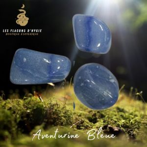 Pierre roulée aventurine bleue qualité a