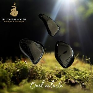 Pierre roulée obsidienne œil céleste a