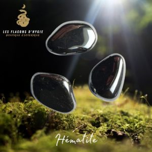 Pierre roulee hematite grande