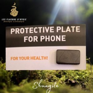 Plaque adhésive rectangulaire de shungite