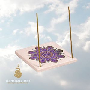Porte encens en gres mandala