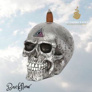 Porte encens résine crâne par alchemy backflow