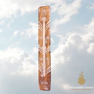 Porte encens ski délavé blanc "eléphant"