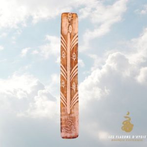 Porte encens ski délavé blanc "om"