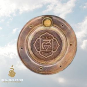 Porte encens rond bois 1er chakra