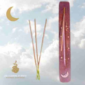 Porte encens ski simple bois - lune