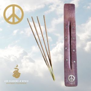 Porte encens ski simple bois - paix