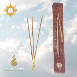 Porte encens ski simple bois - soleil