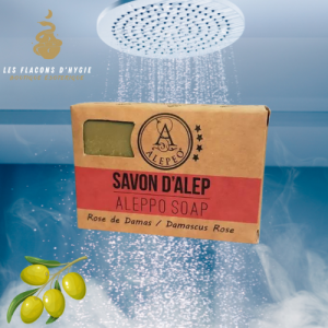 Savon d'alep rose de damas