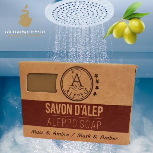 Savon d'alep ambre et musc
