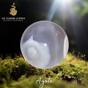 Agate - 40mm sphère grise
