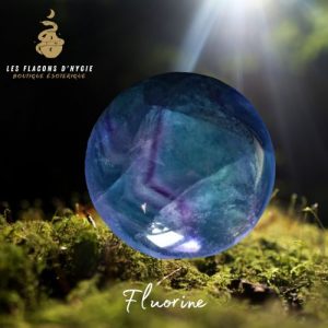 Sphère fluorine bleue 50mm