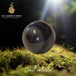 Sphère obsidienne oeil céleste 40mm