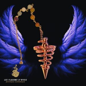 Pendule spirale cuivre chaine 7 chakras
