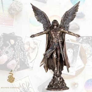 Statue bronze coulé à froid de l'archange qui monte au ciel, h. 28 cm
