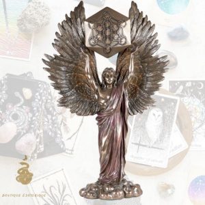 Statue bronze coulé à froid du métatron, h. 35 cm