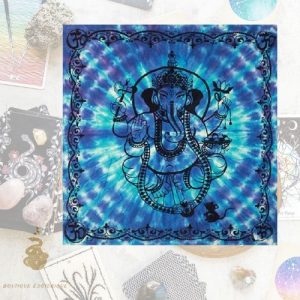Tenture bleu ganesh 90cm x 90cm